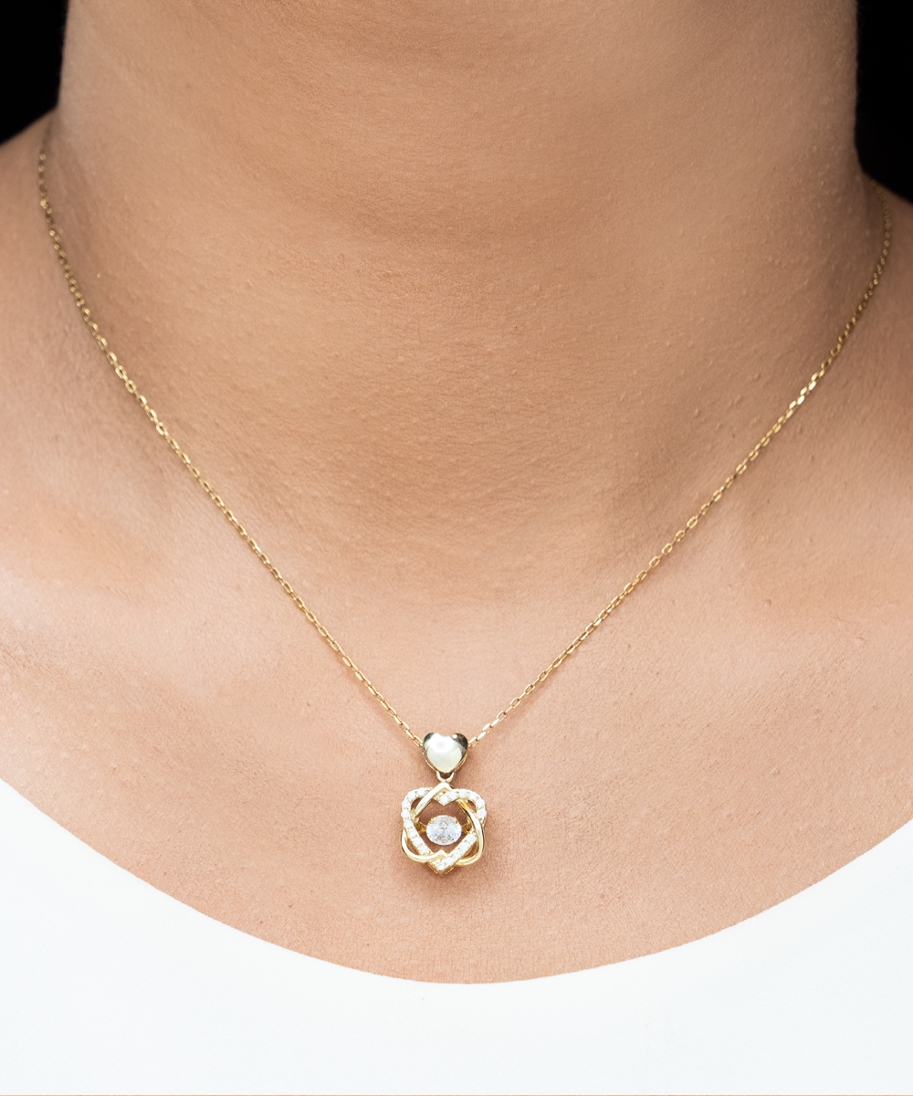 Heart Knot Gold Necklace, To My Soul Mate, Precious Jewelry Gift for Wife